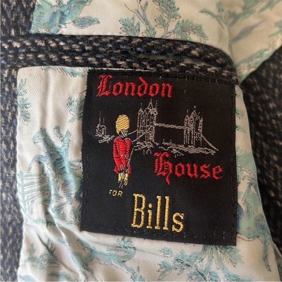 Vintage London House for Bills Wool Field Jacket Equestrian Lining - Picture 7 of 13